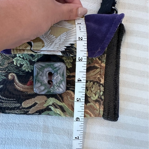 Janet McKinstry Designs Crossbody bag tapestry patchwork artsy designer colorful - Picture 8 of 8